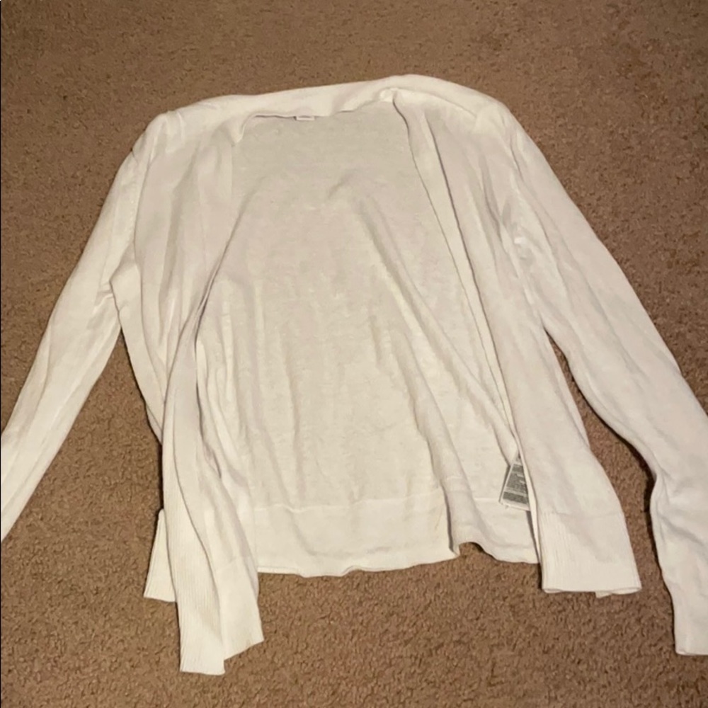 Thin light white cardigan